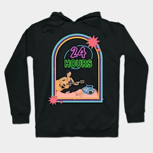 90's Girl Playing Guitar Hoodie